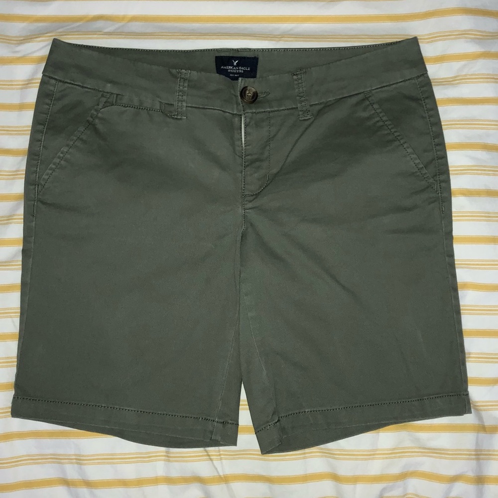 American Eagle Outfitters Green Bermuda Shorts